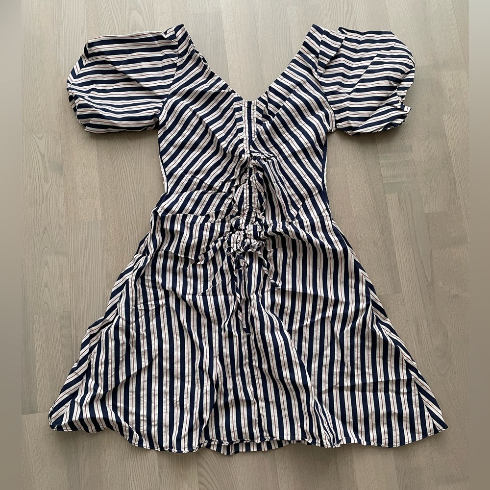PAPER London Lightweight Nautical Vibes Striped Mini Dress